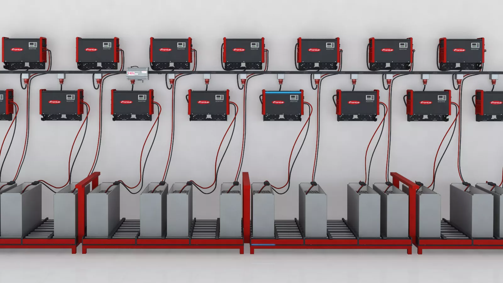 Ladestationen für Batterien. ladegeräte, ladestation, fronius