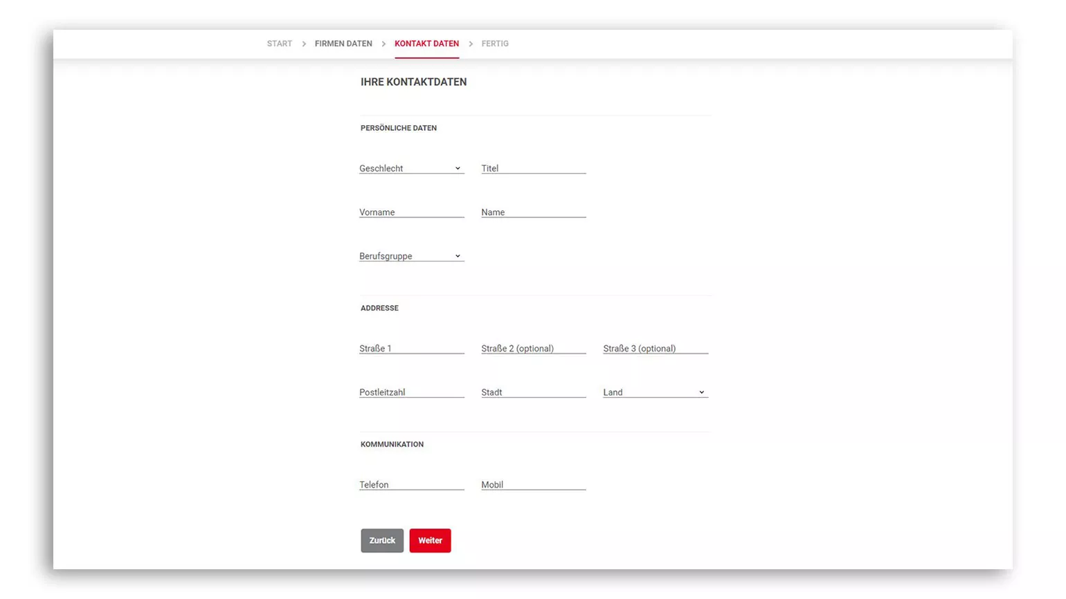 Step 7 Registrierung