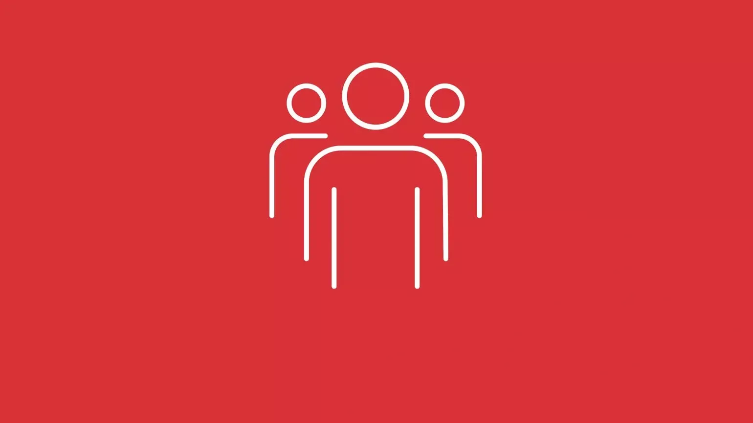 Icon mit Gruppe von drei Personen