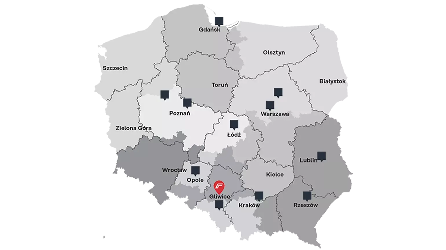 PW Poland dealers map